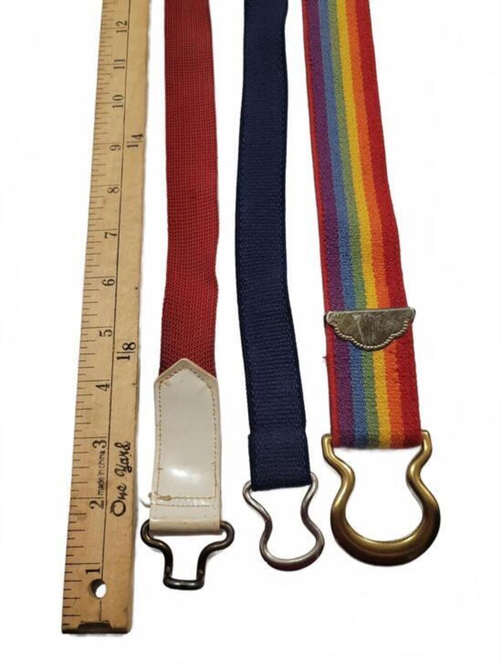 Vintage Rainbow Stretch Belt Lot